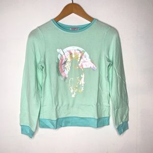 Wildfox Kids Unicorn Rainbow Pullover Sweater